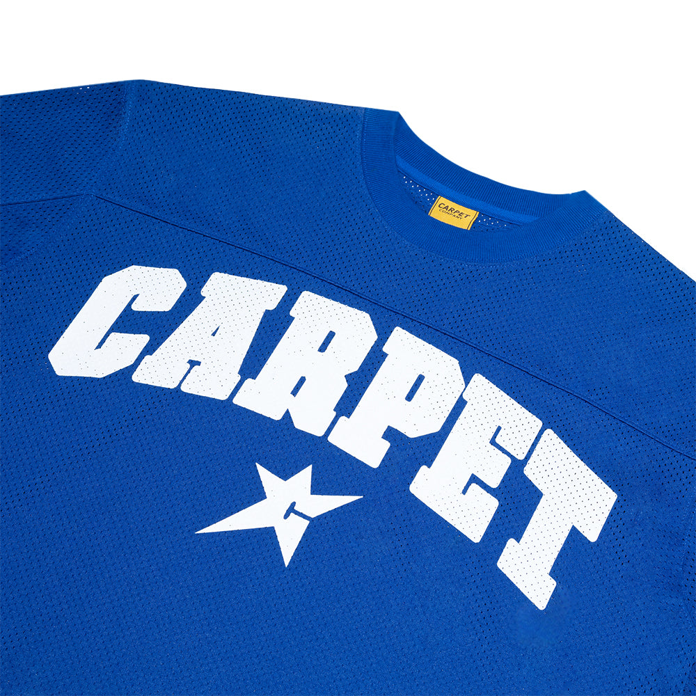 Carpet Company C-Star Short Sleeve Football Jersey Blue
