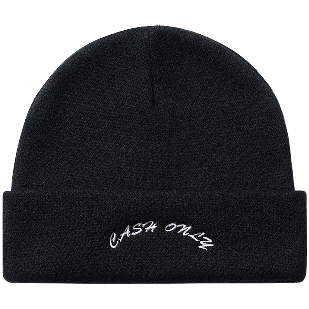 Cash Only Logo Beanie Black