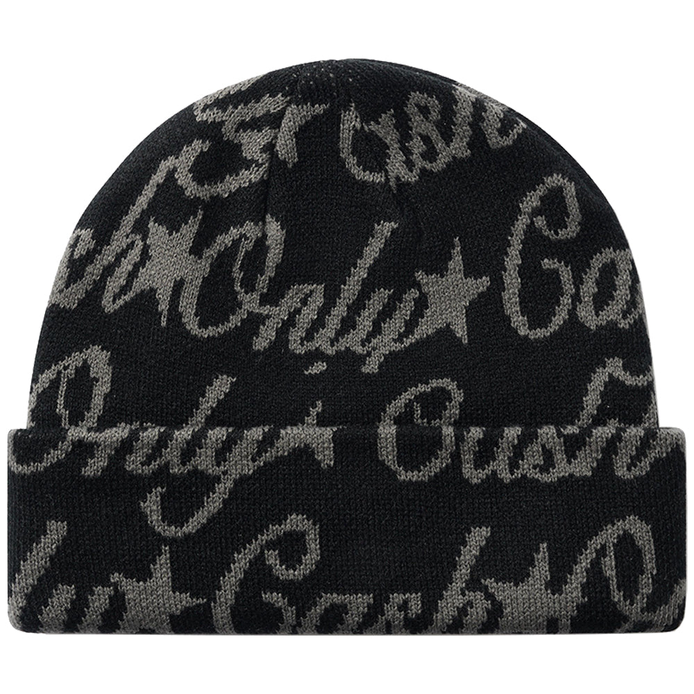 Cash Only Script Beanie Black