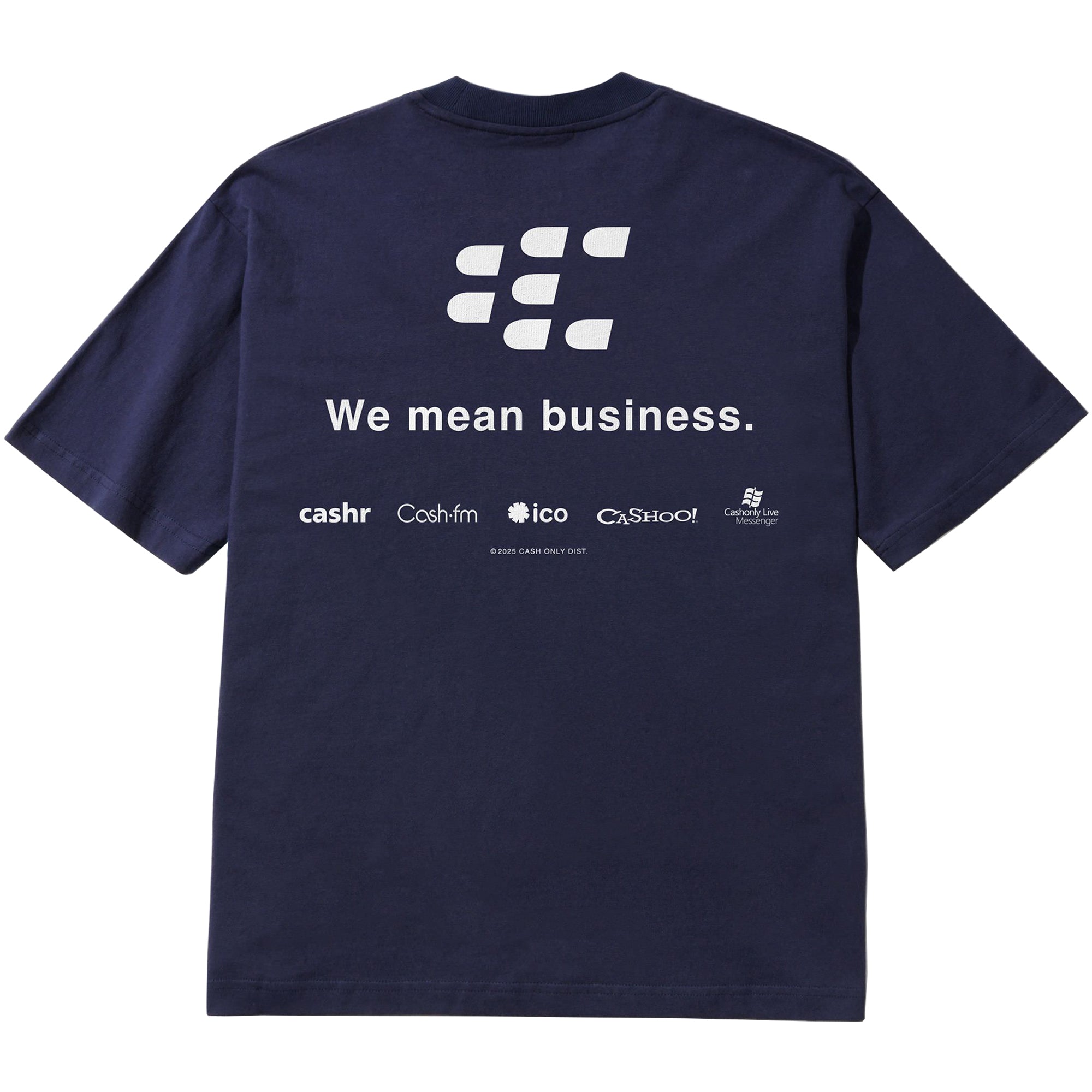 Cash Only Business Tee Navy