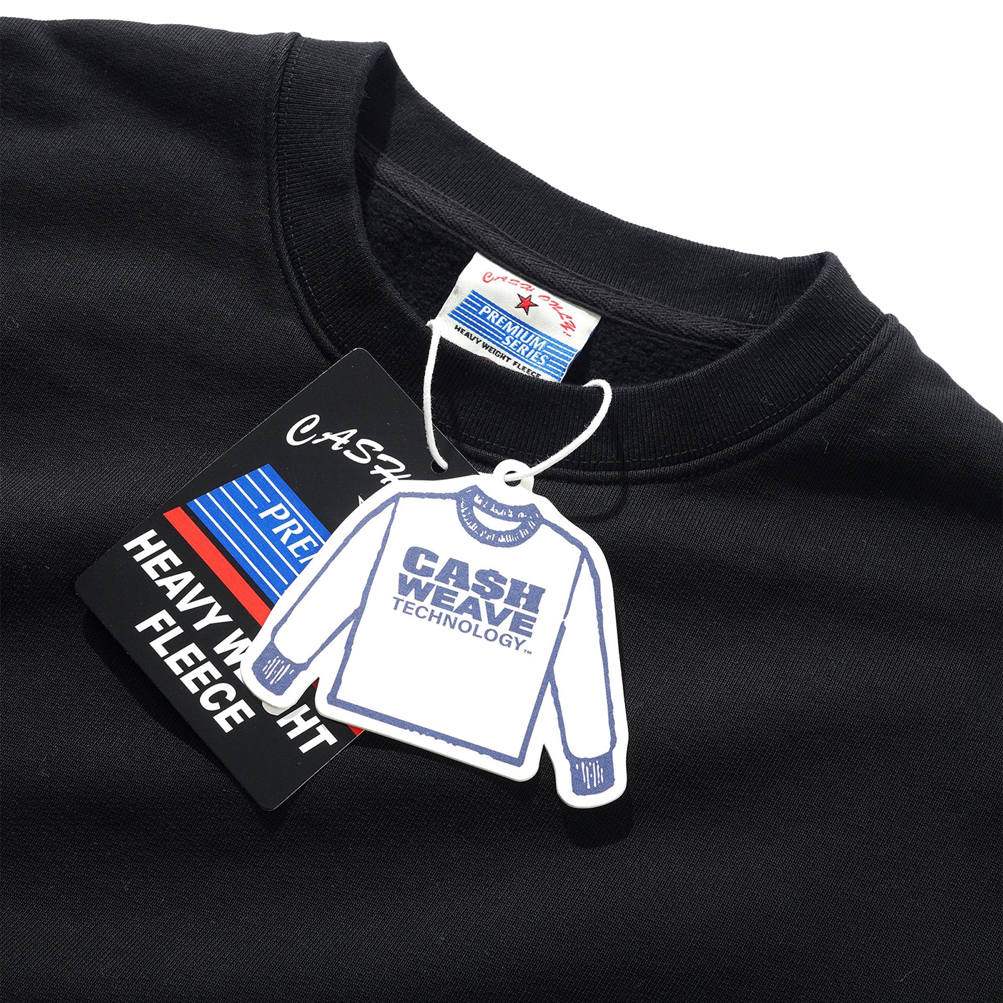 Cash Only Heavy-Weight  Crewneck Black