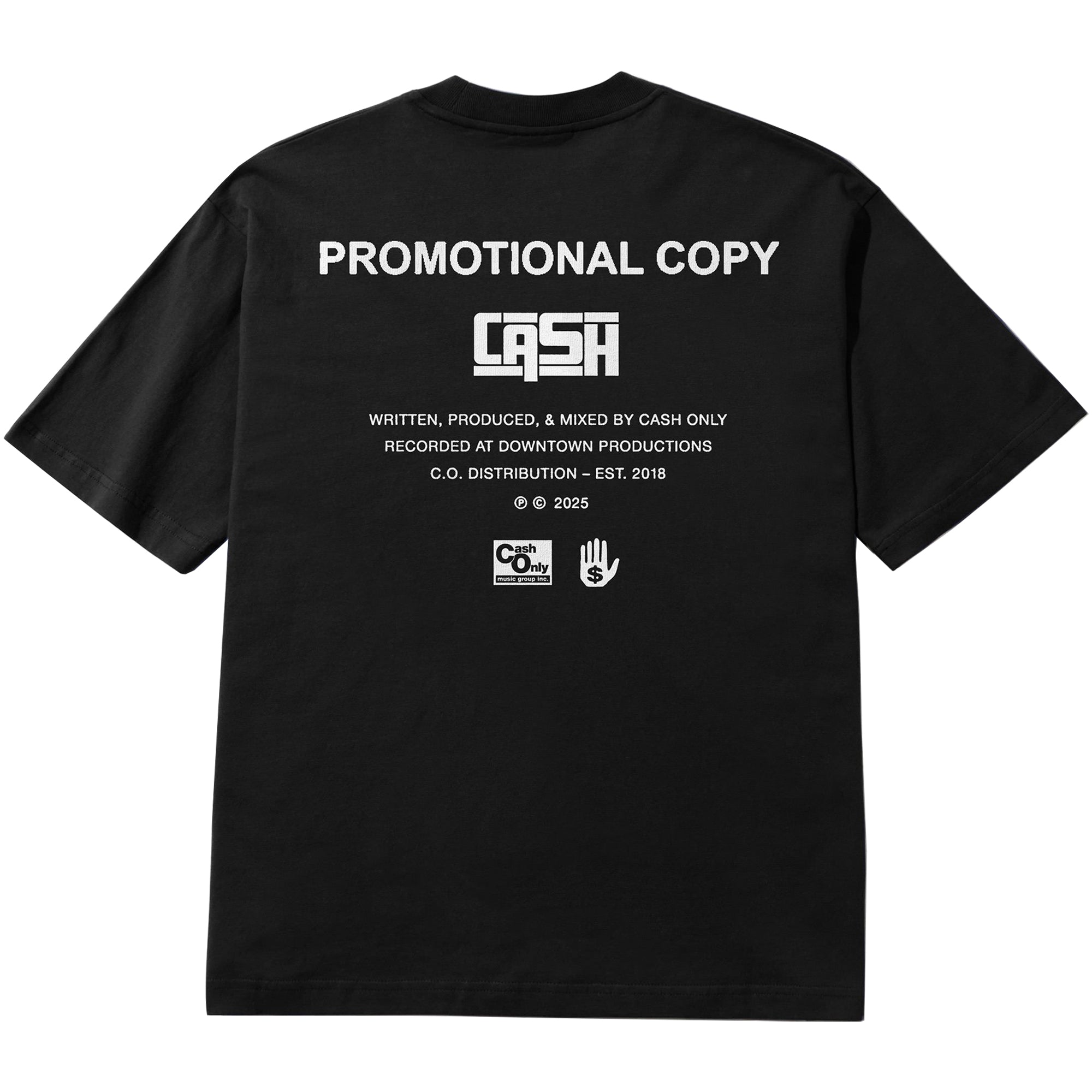 Cash Only Promotional Tee Black