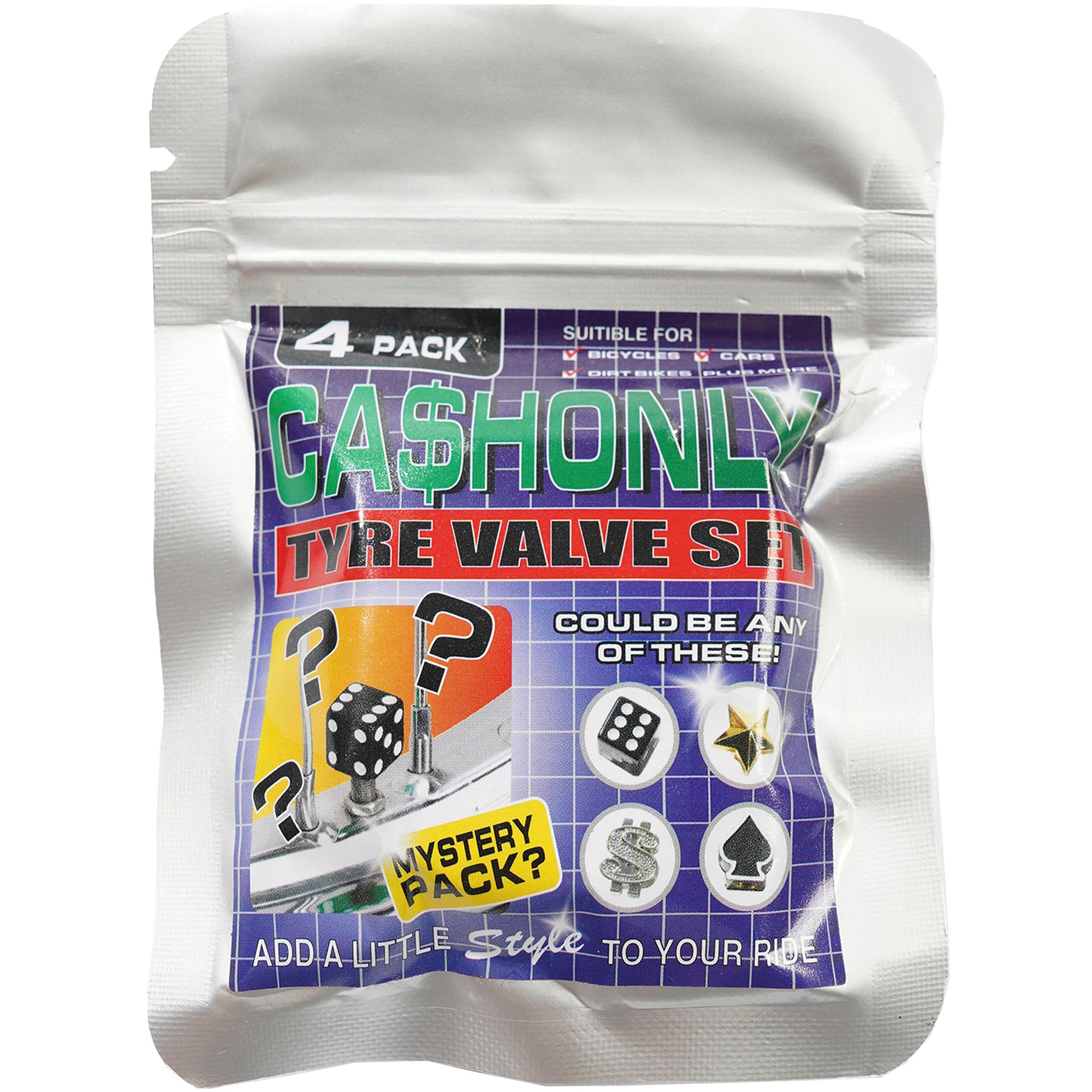 Cash Only Tyre Valve Cap Set