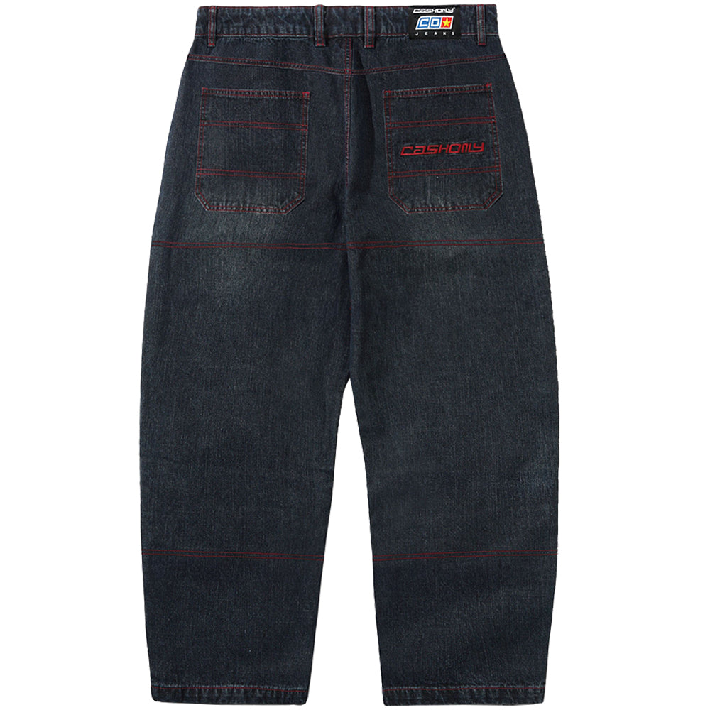 Cash Only Aleka Denim Jeans Washed Streaky Denim