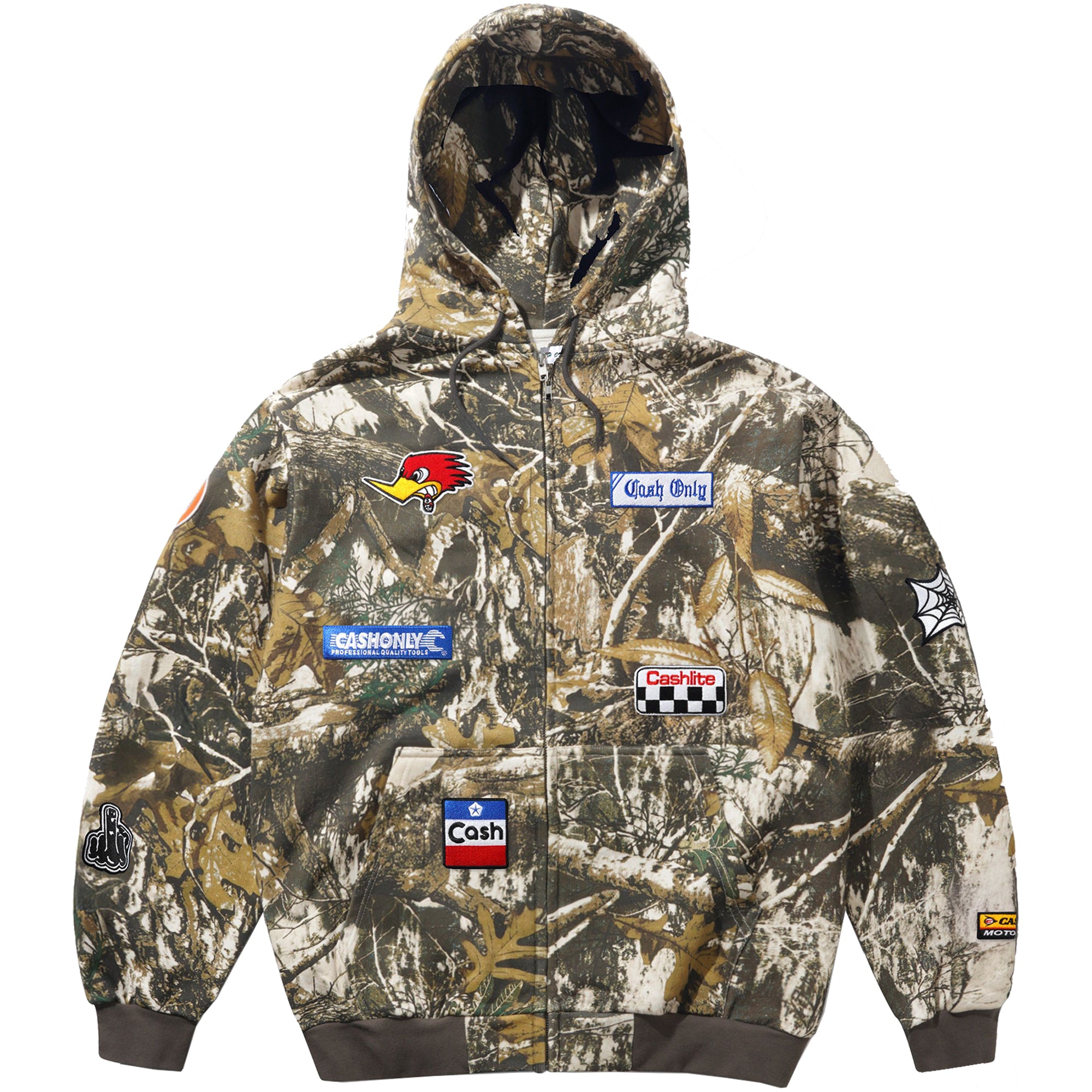 Cash Only Service Zip-Thru Hood Foliage Camo