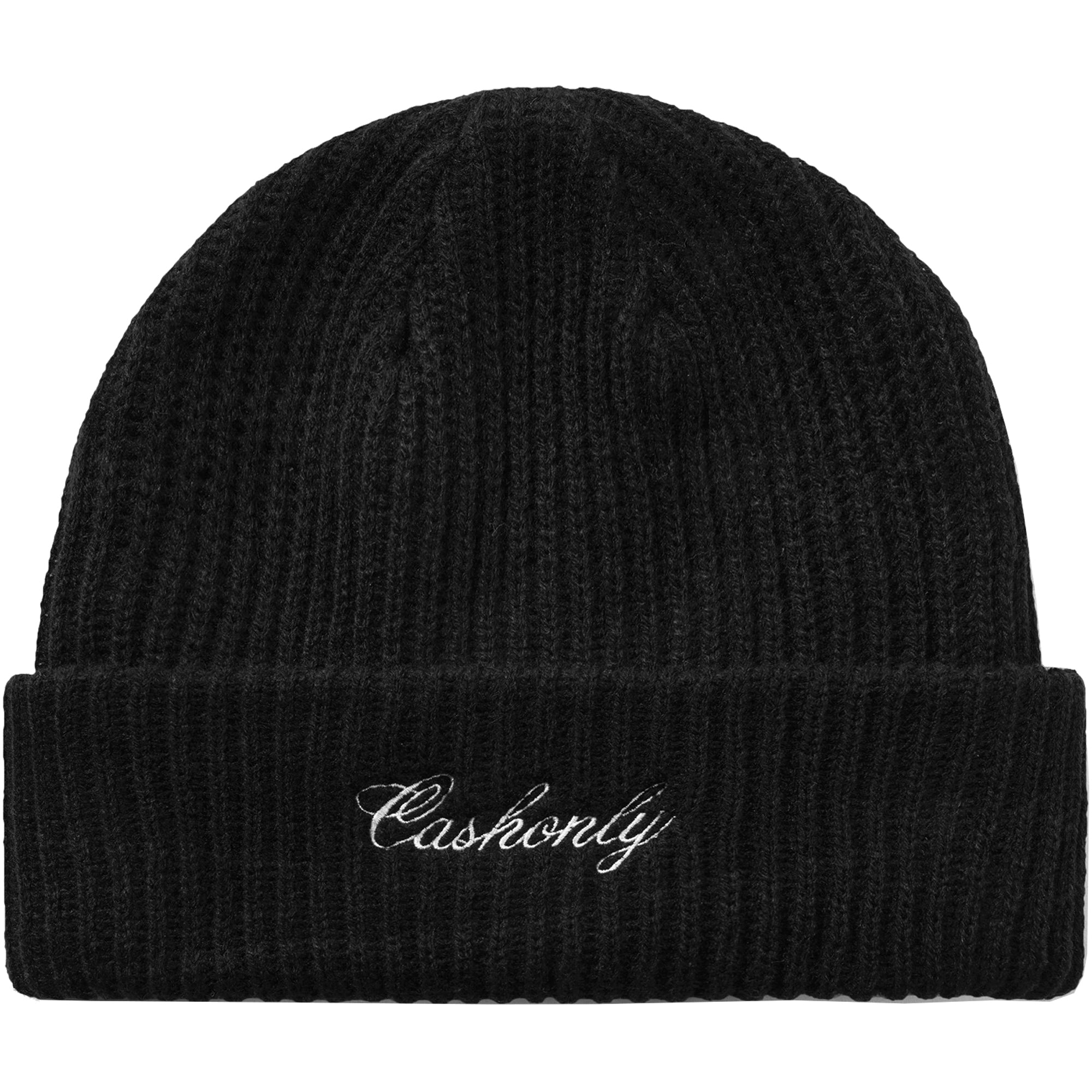 Cash Only Script Beanie Black