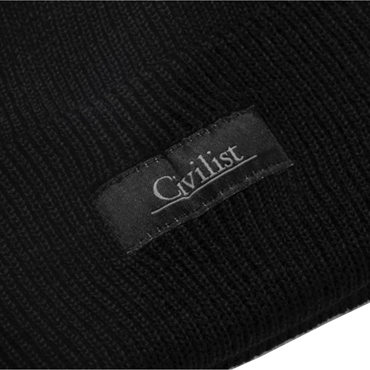 Civilist Schurwolle Beanie Black