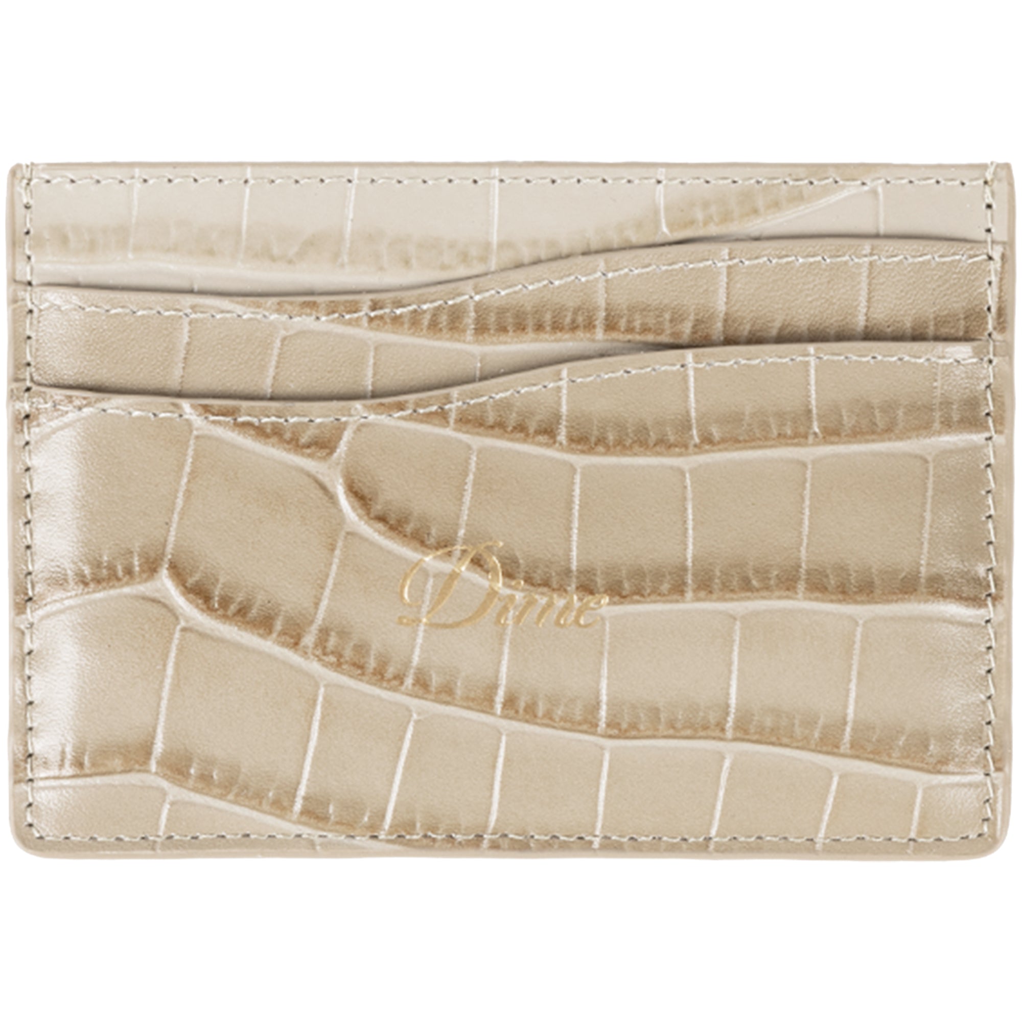 Dime MTL Croc Card Holder Tan