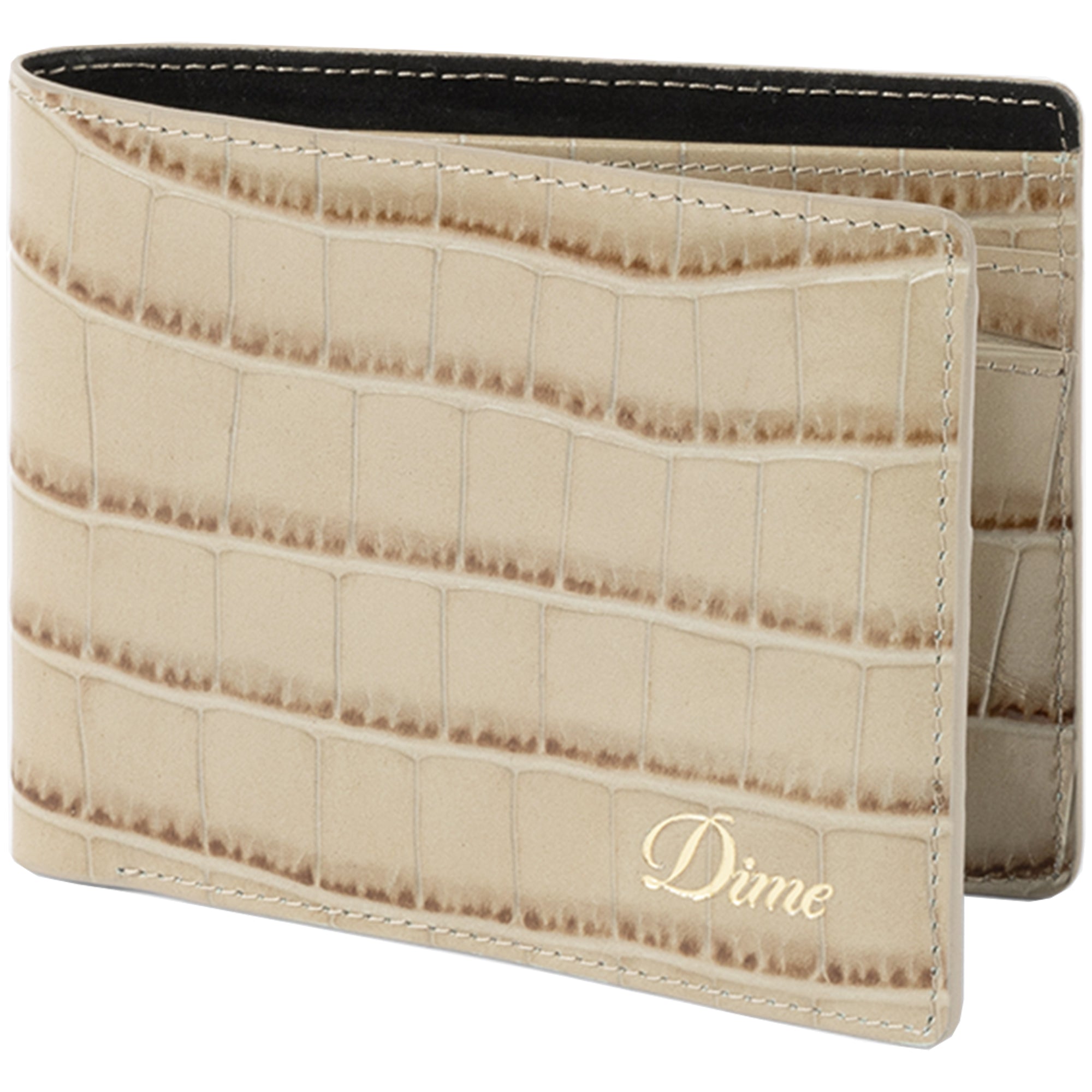 Dime MTL Croc Bifold Wallet Tan