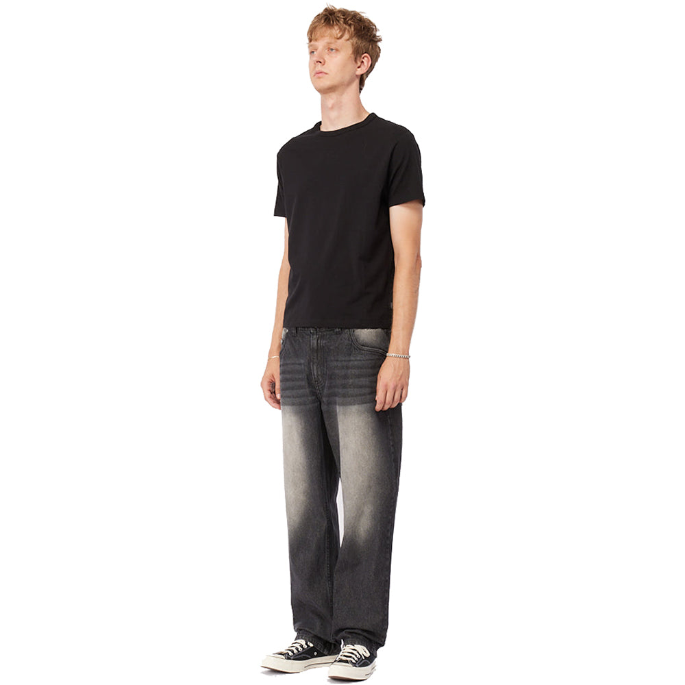Dime MTL Relaxed Denim Pants Sandblasted Black