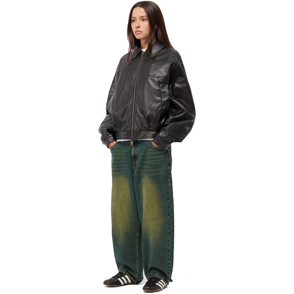 Dime MTL Debossed Wavy Jacket Black