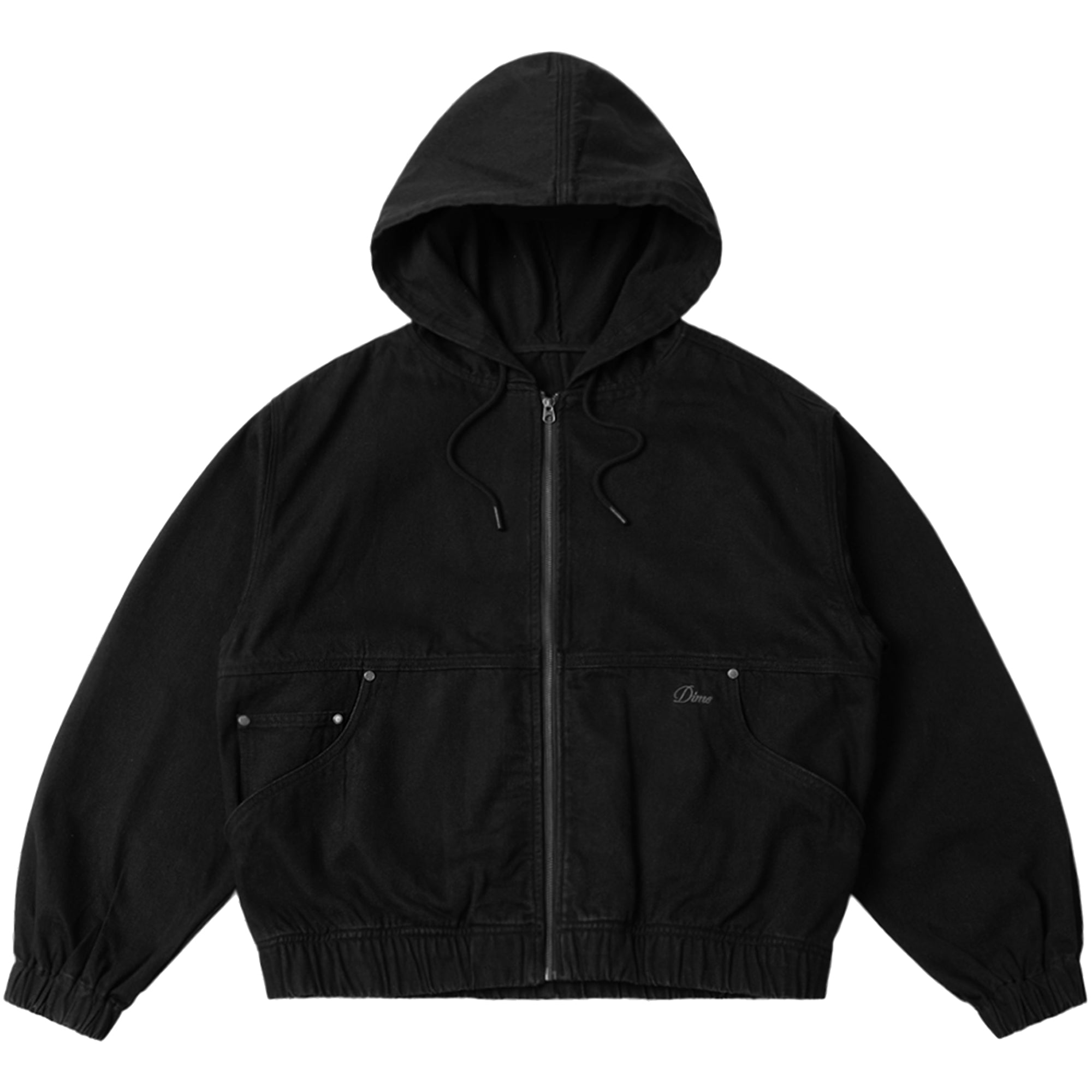 Dime MTL Hooded Denim Jacket Black