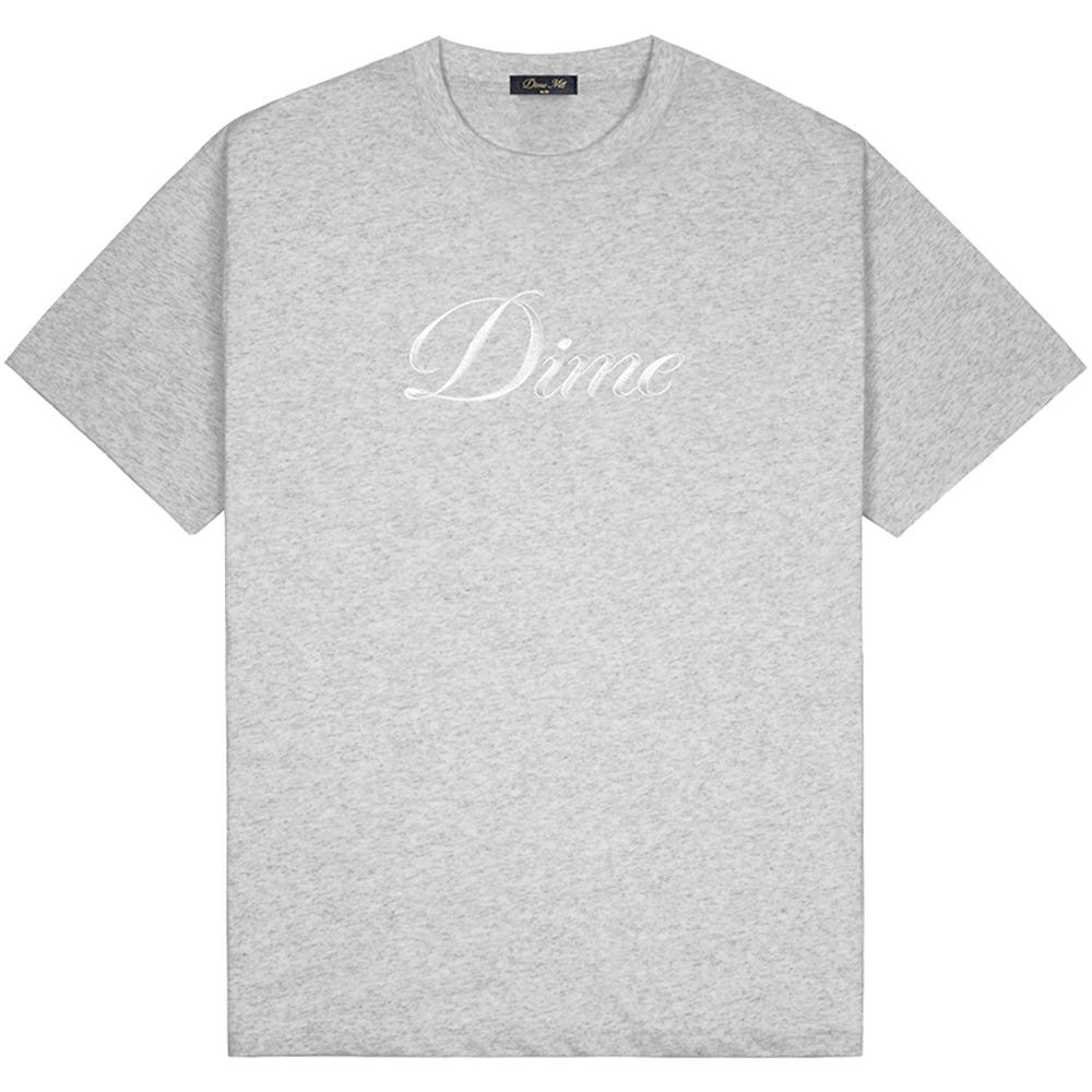 Dime MTL Cursive T-Shirt Heather Grey