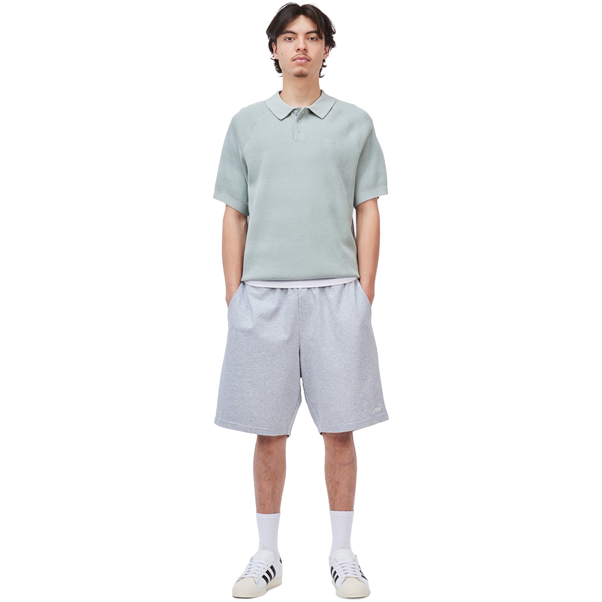 Dime MTL Cable Knit Polo Seafoam