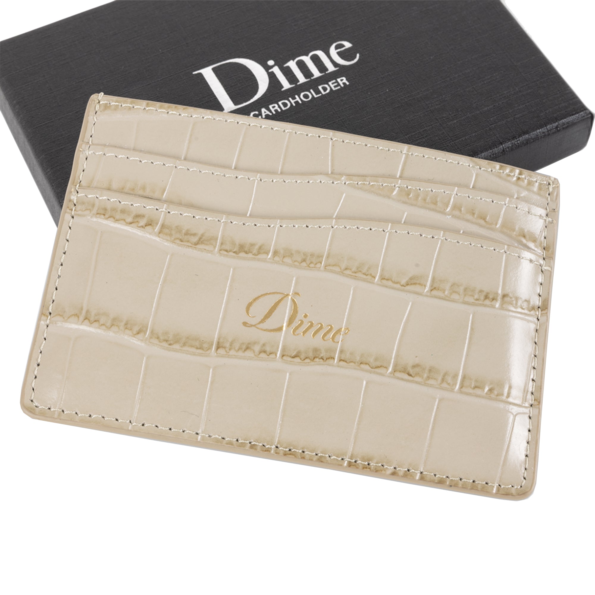 Dime MTL Croc Card Holder Tan