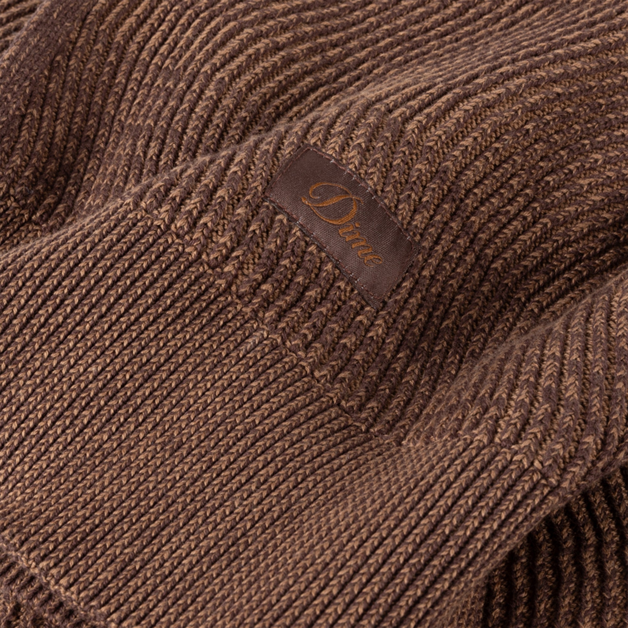 Dime MTL Wave Knit Scarf Brown | NOTE shop
