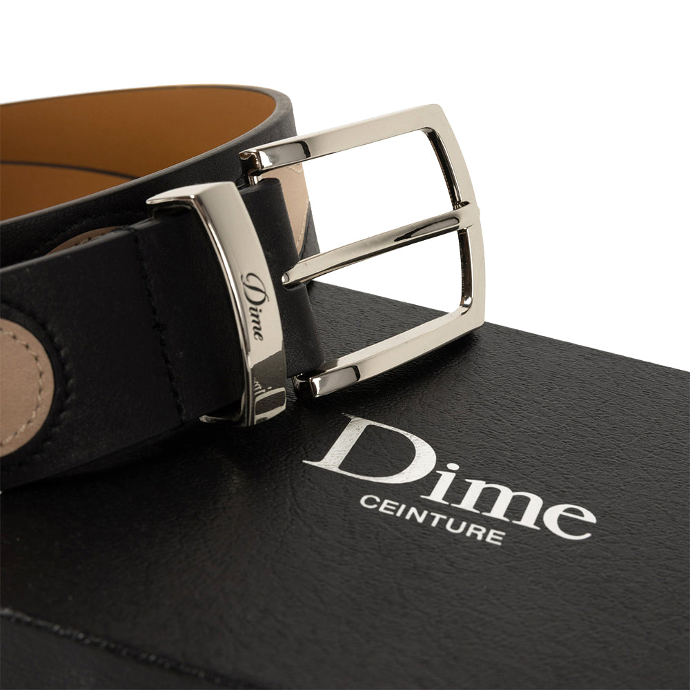 Dime MTL Premium Leather Belt Black