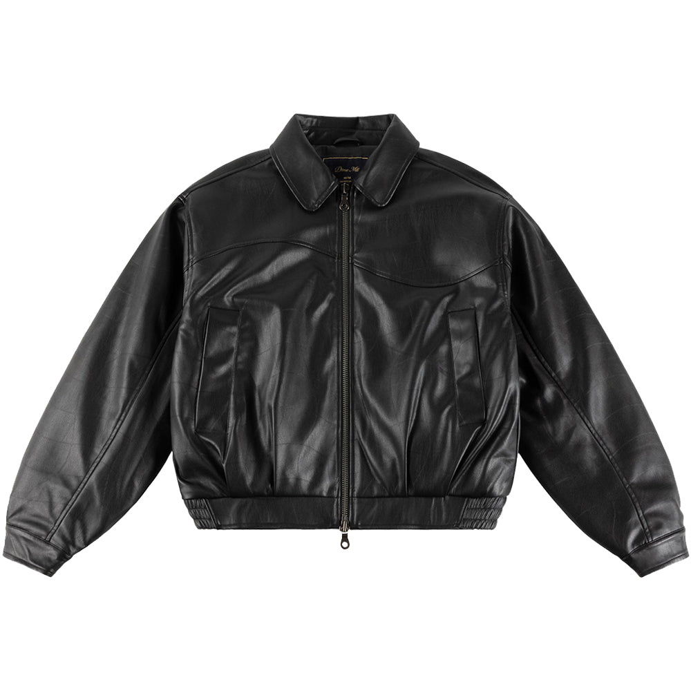 Dime MTL Debossed Wavy Jacket Black