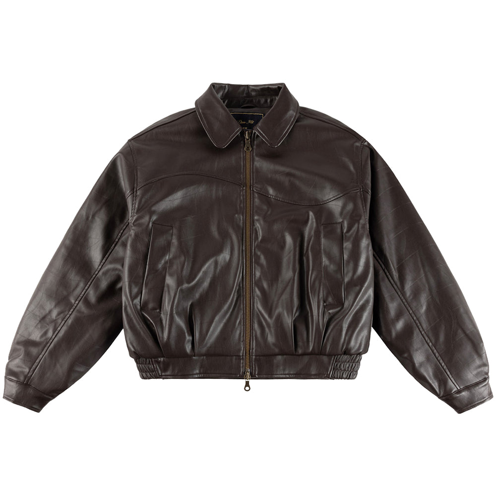 Dime MTL Debossed Wavy Jacket Brown