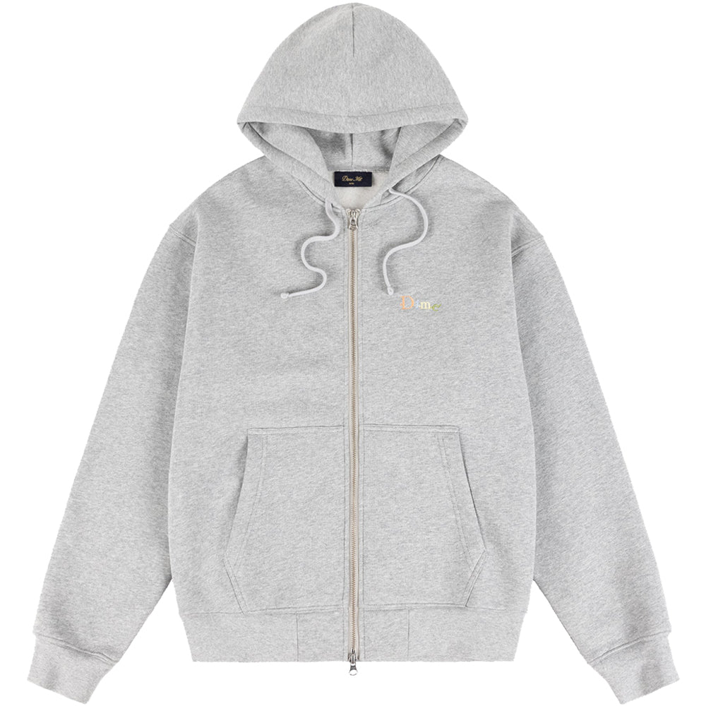 Dime MTL Friends Zip Hoodie Heather Grey