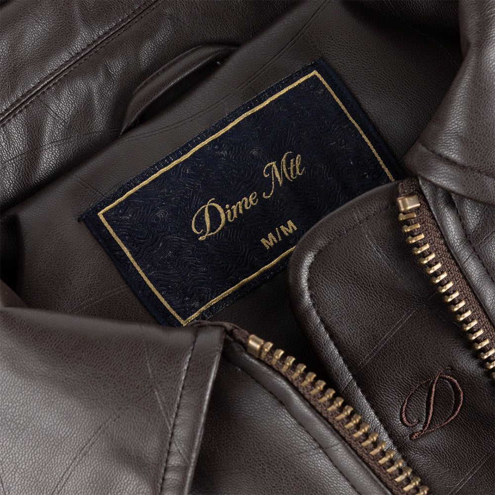 Dime MTL Debossed Wavy Jacket Brown