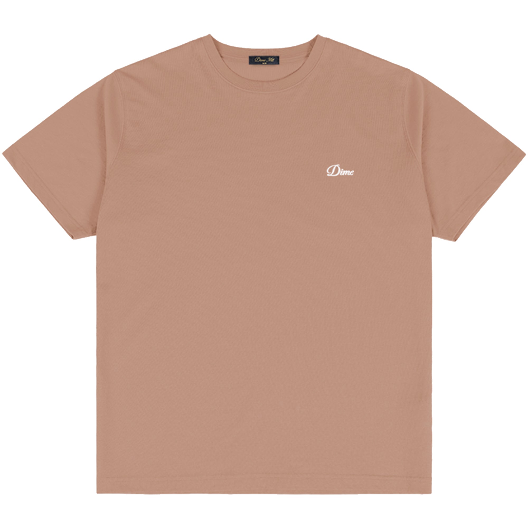 Dime MTL Cursive Small Logo T-Shirt Sepia