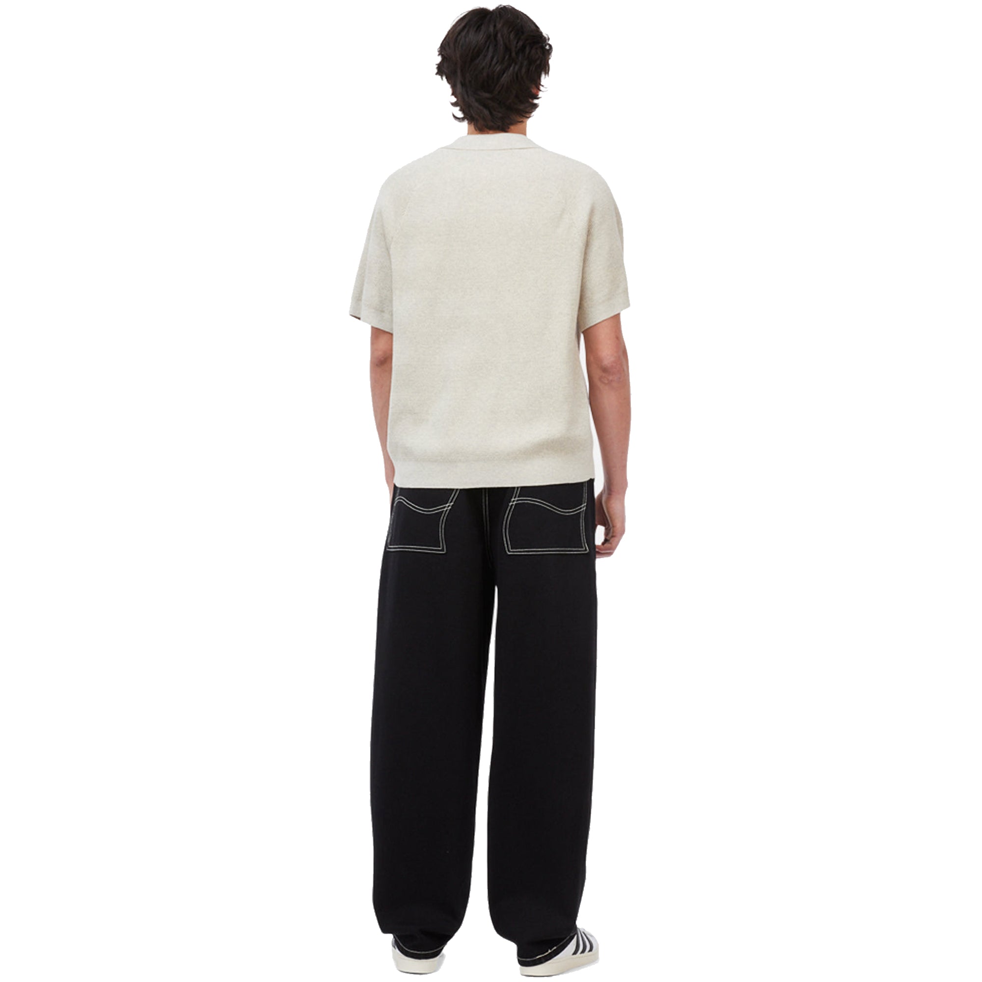 Dime MTL Cable Knit Polo Oatmeal