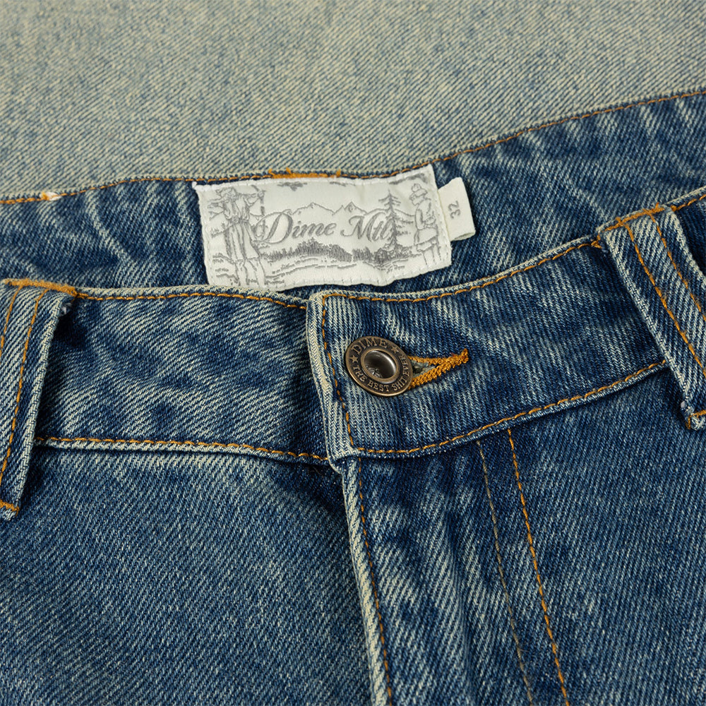 Dime MTL Classic Baggy Denim Pants Dipped Sandblasted Indigo