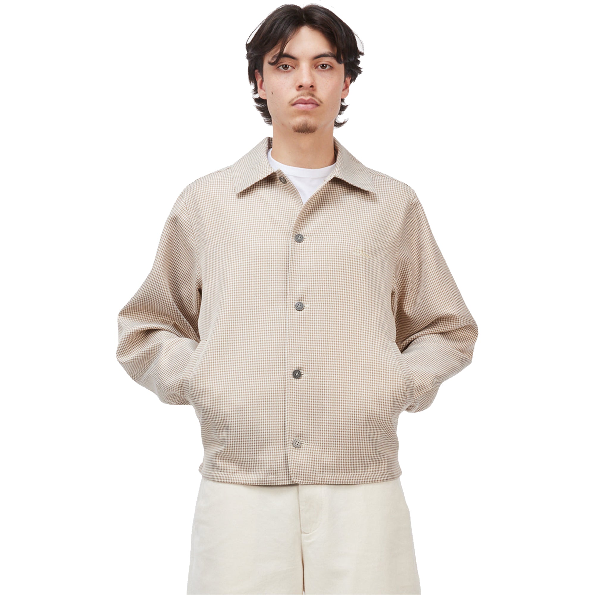 Dime MTL Houndstooth Jacket Beige