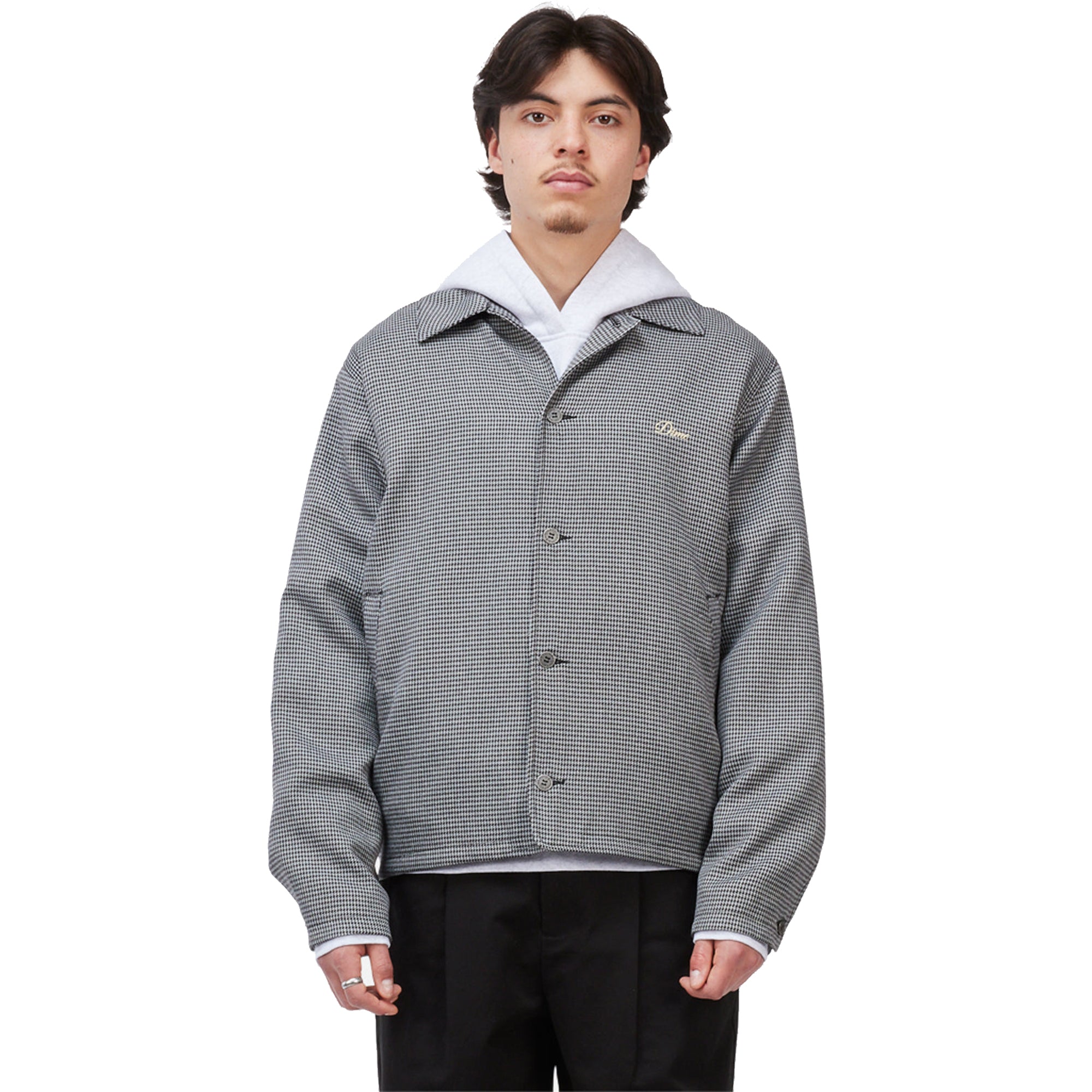 Dime MTL Houndstooth Jacket Grey