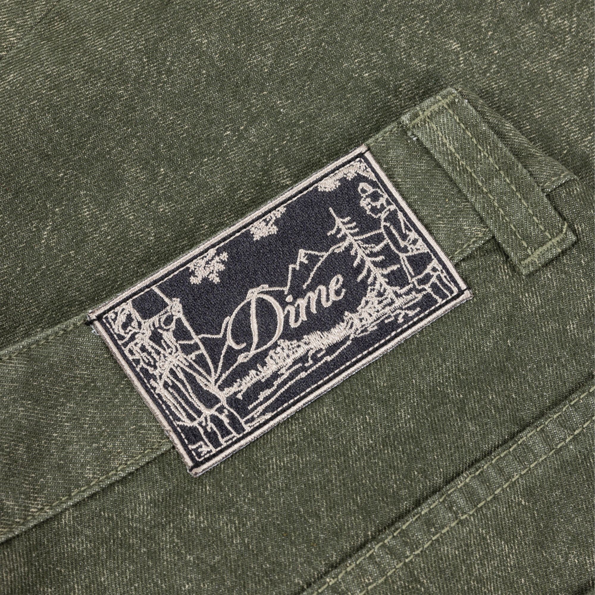 Dime MTL Classic Denim Shorts Electric Green