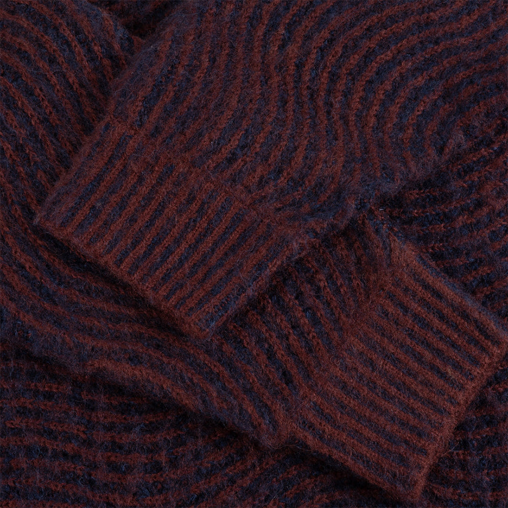 Dime MTL Mohair Wave Knit Burgundy