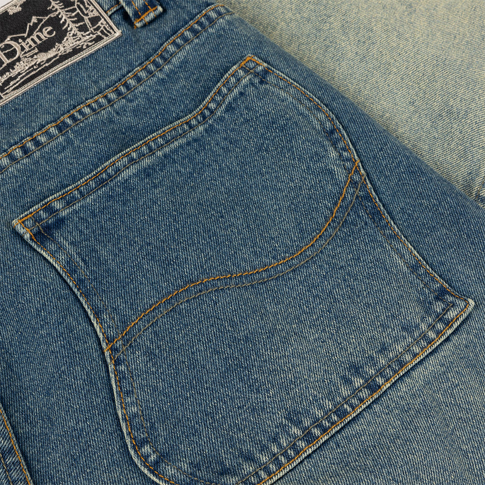 Dime MTL Classic Baggy Denim Pants Dipped Sandblasted Indigo