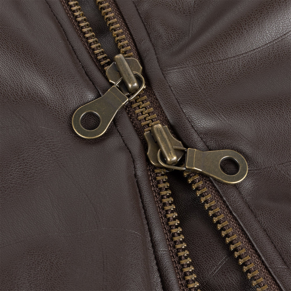 Dime MTL Debossed Wavy Jacket Brown