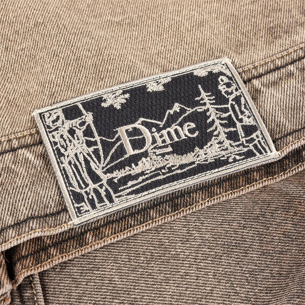 Dime MTL Denim Jacket Dipped Sandblasted Brown
