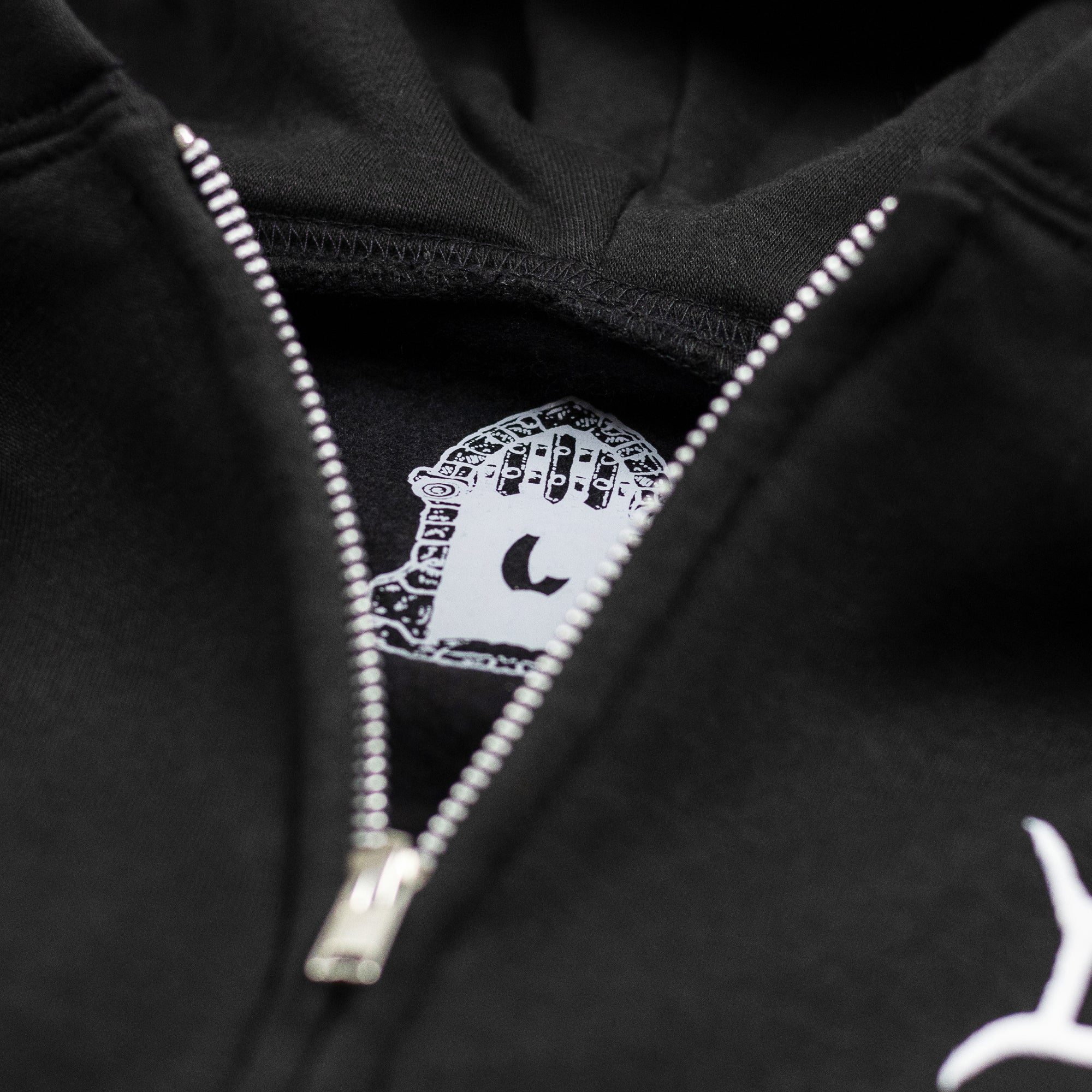 Dungeon Gateway Night Wing Zip-Up Hooded Sweatshirt Black