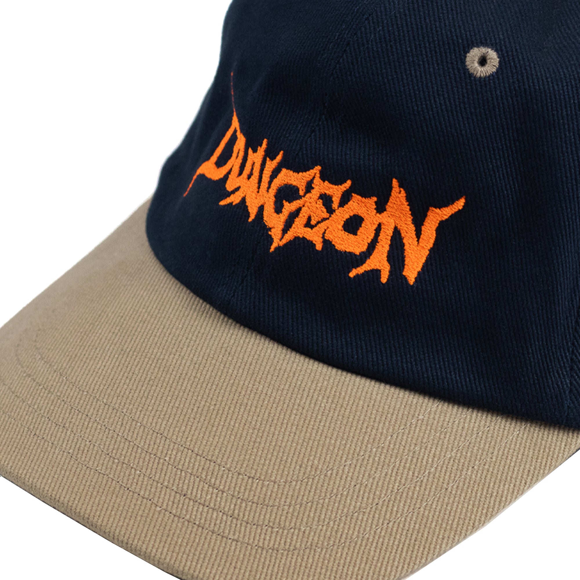 Dungeon Gateway Brushed Canvas Cap Navy/Taupe/Neon Orange