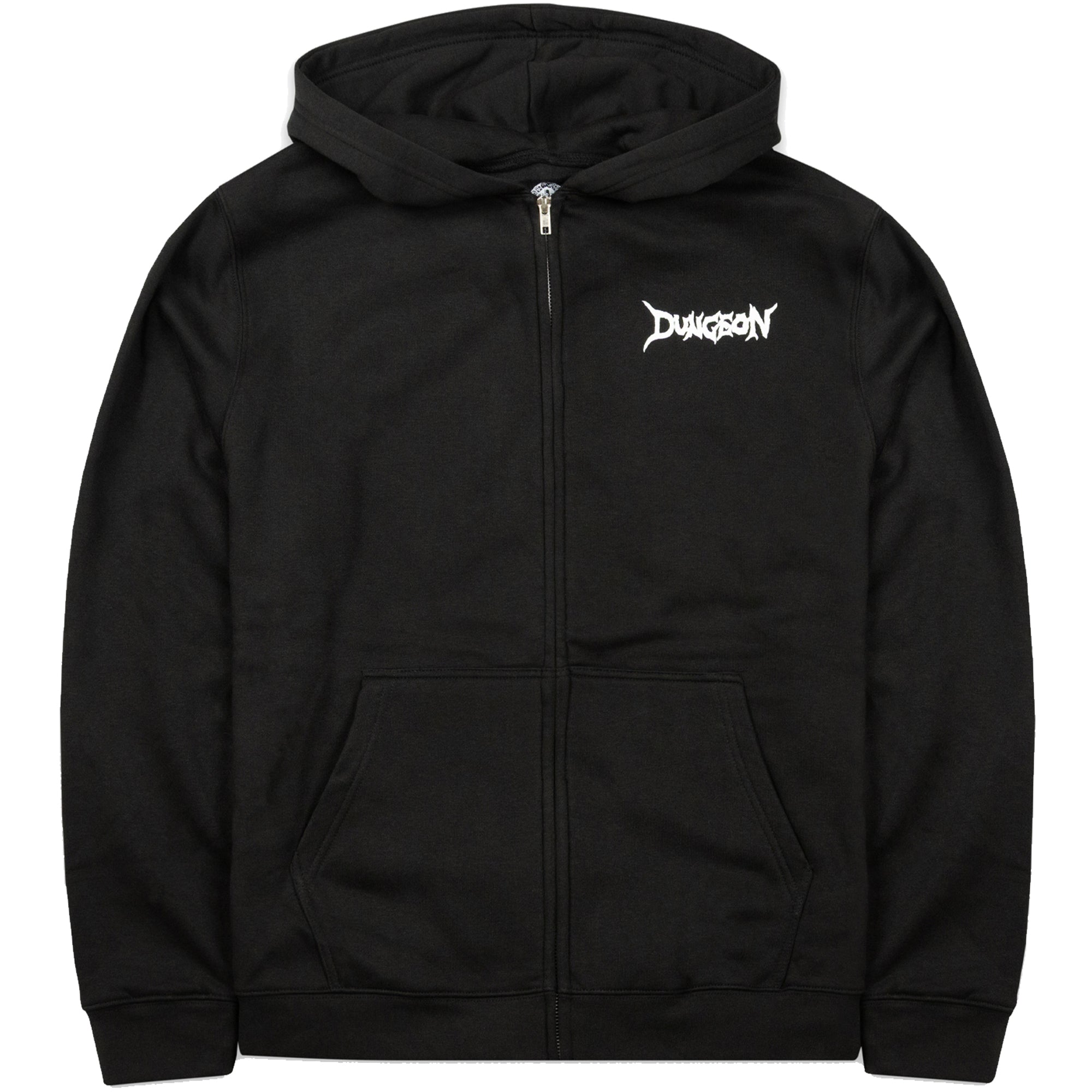 Dungeon Gateway Night Wing Zip-Up Hooded Sweatshirt Black