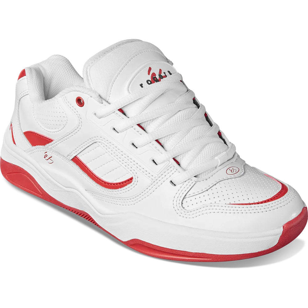 éS TJ Rogers Shoes White/Red