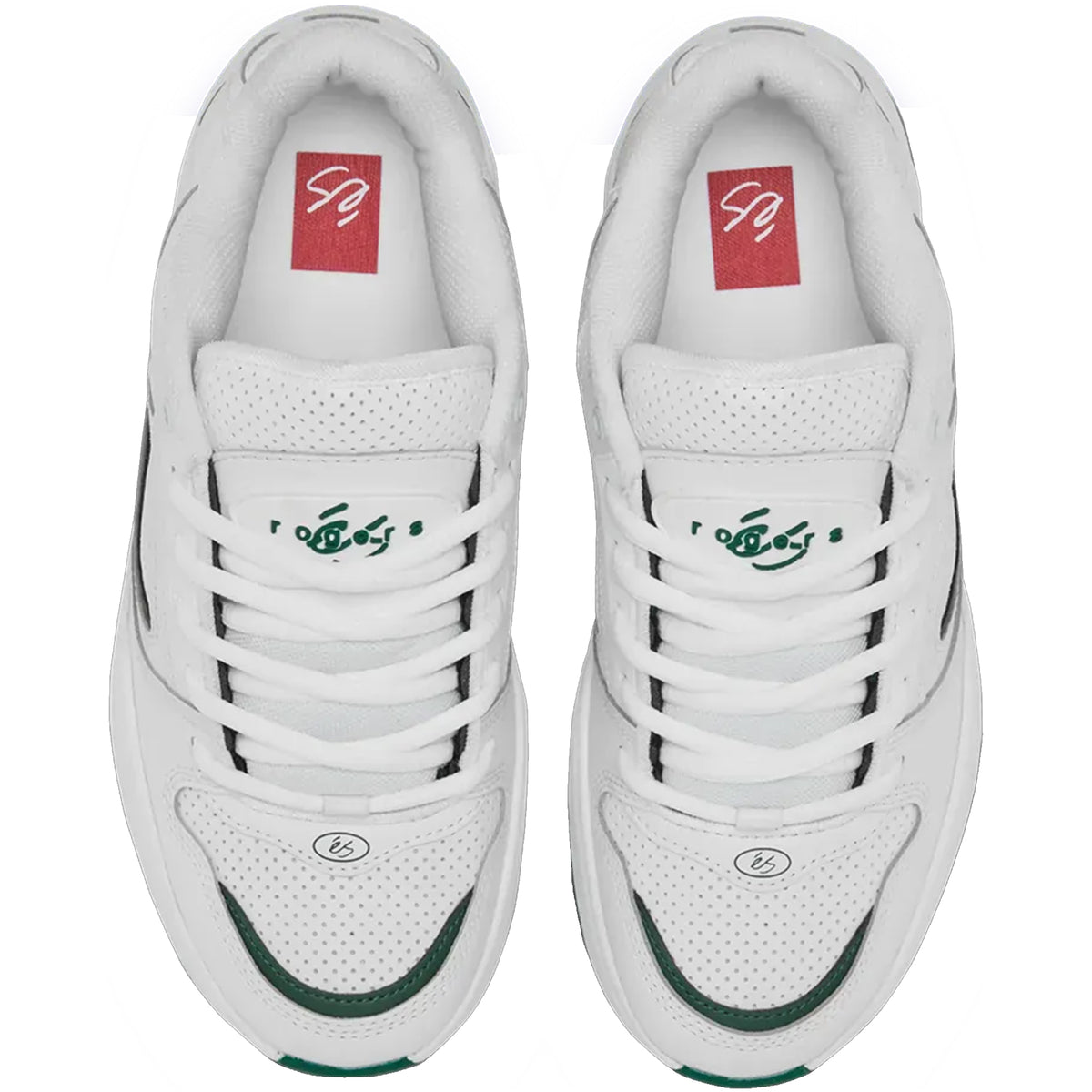 éS TJ Rogers Shoes White/Green