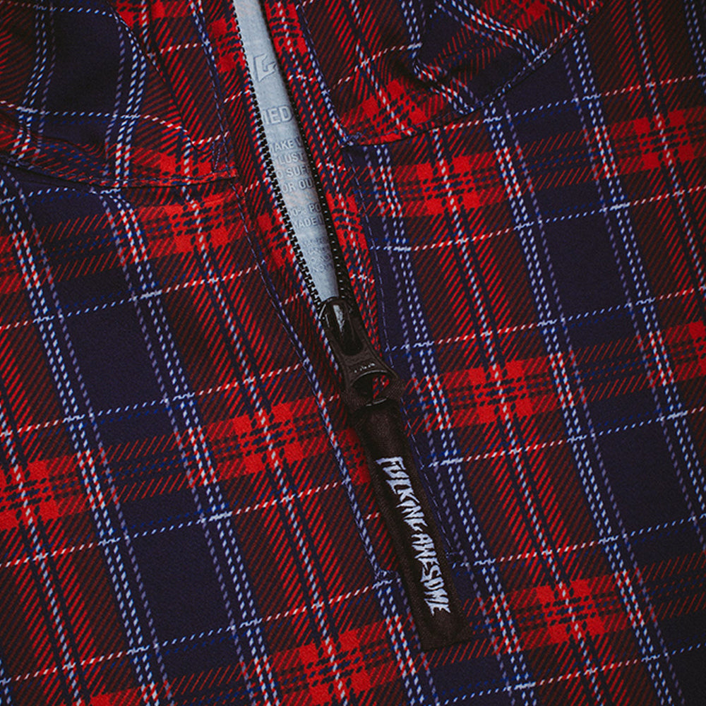 Fucking Awesome Plaid Anorak Maroon