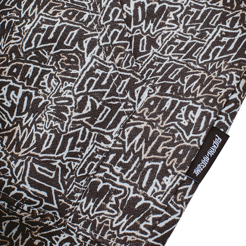 Fucking Awesome Burnt Sticker Stamp Zipped Hoodie All Over Print