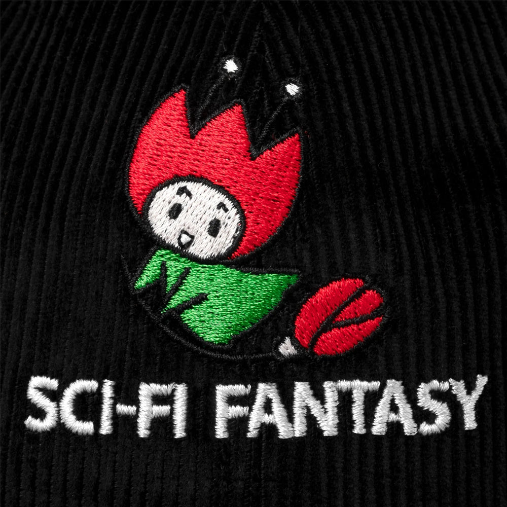 Sci-Fi Fantasy Flying Rose Hat Black