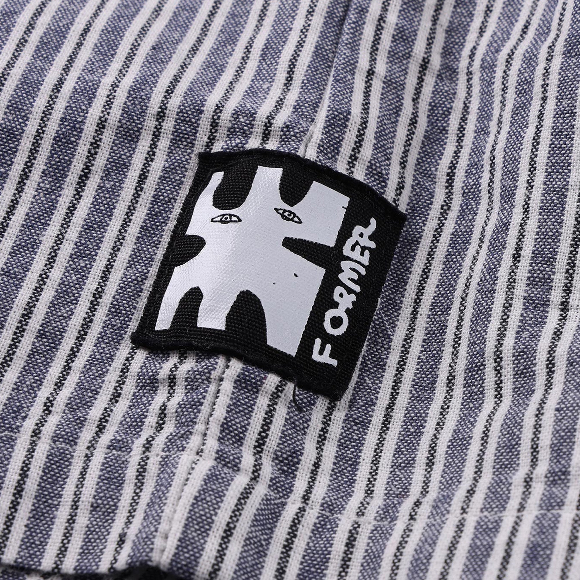 Former Reynolds Stripe Short Sleeve Shirt Bone/Navy