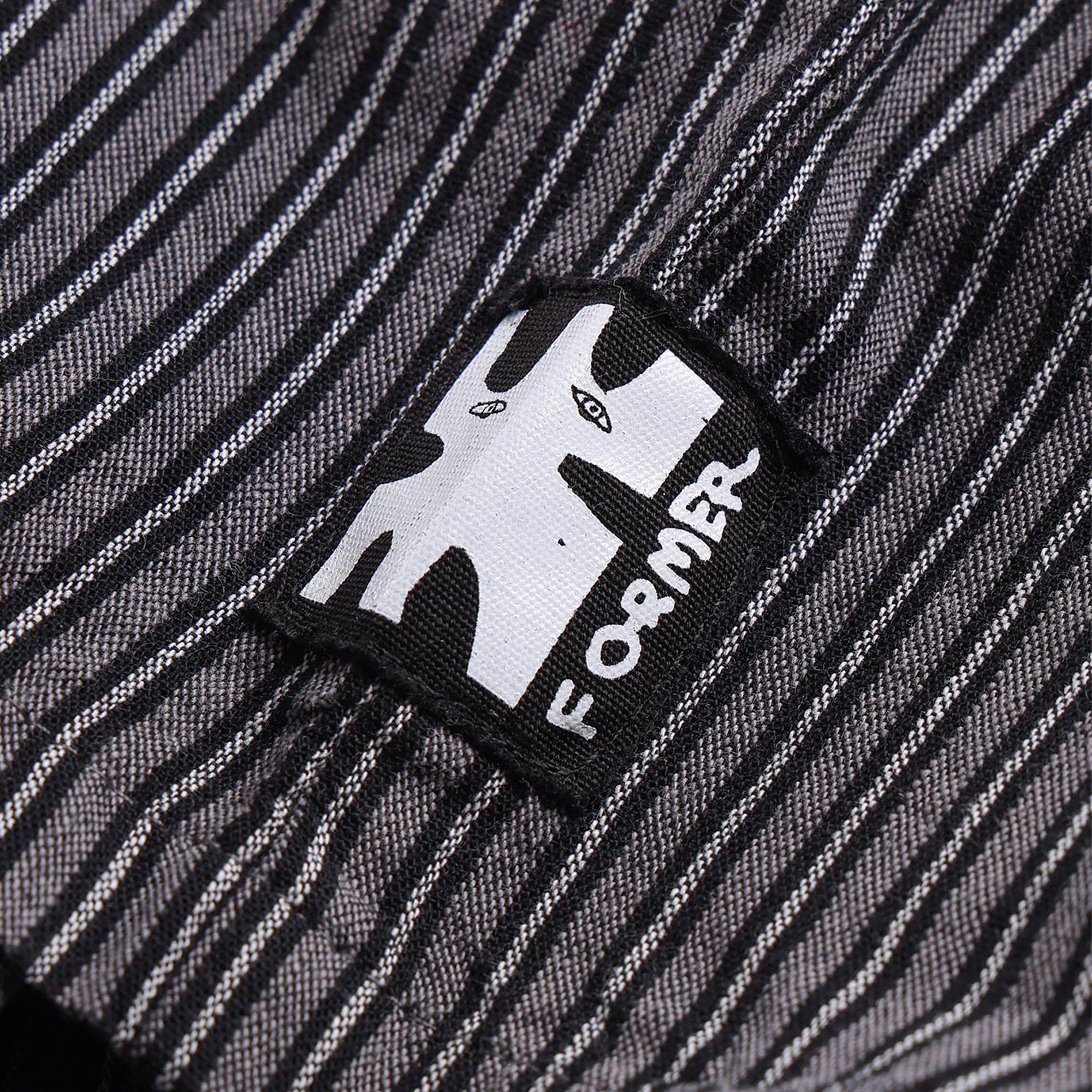 Former Reynolds Stripe Short Sleeve Shirt Worn Black