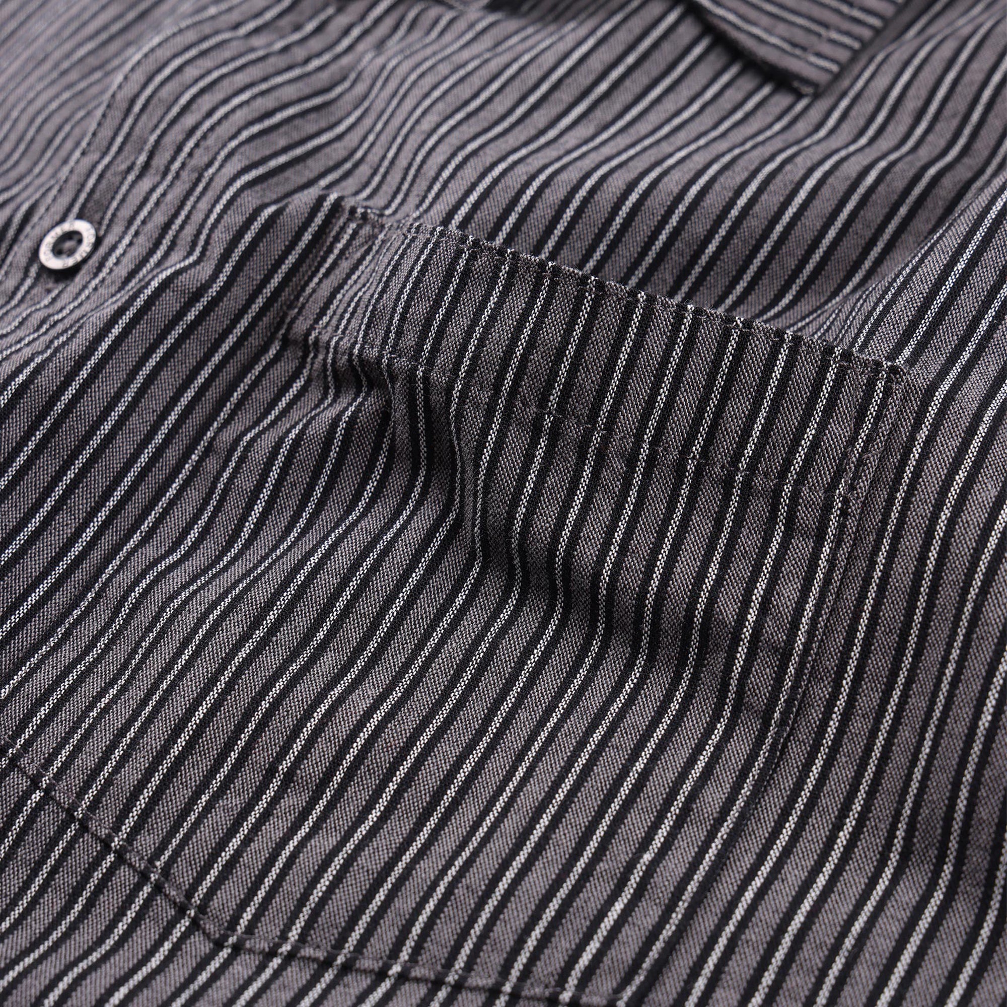 Former Reynolds Stripe Short Sleeve Shirt Worn Black