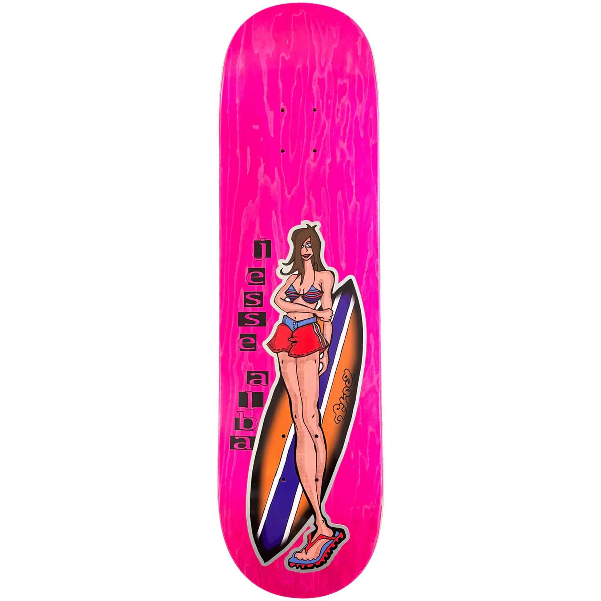 Frog Jesse Alba Surfer Girl Skateboard Deck 8.25"