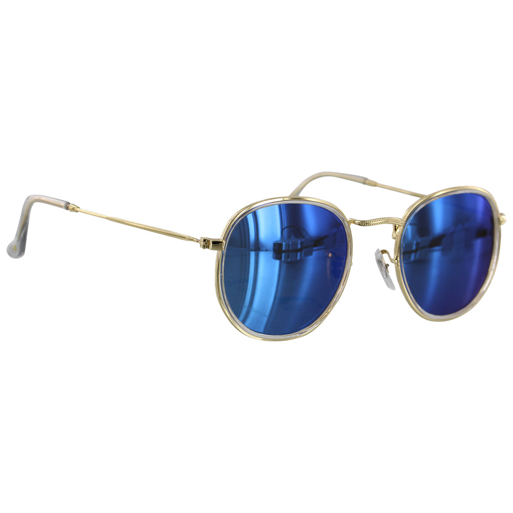 Glassy Eyewear Hudson Polarized Sunglasses Clear/Blue Mirror