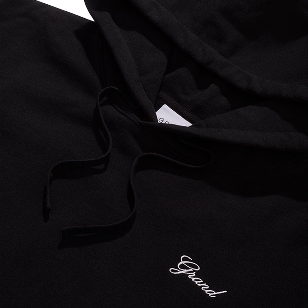Grand Collection Script Hoodie Black