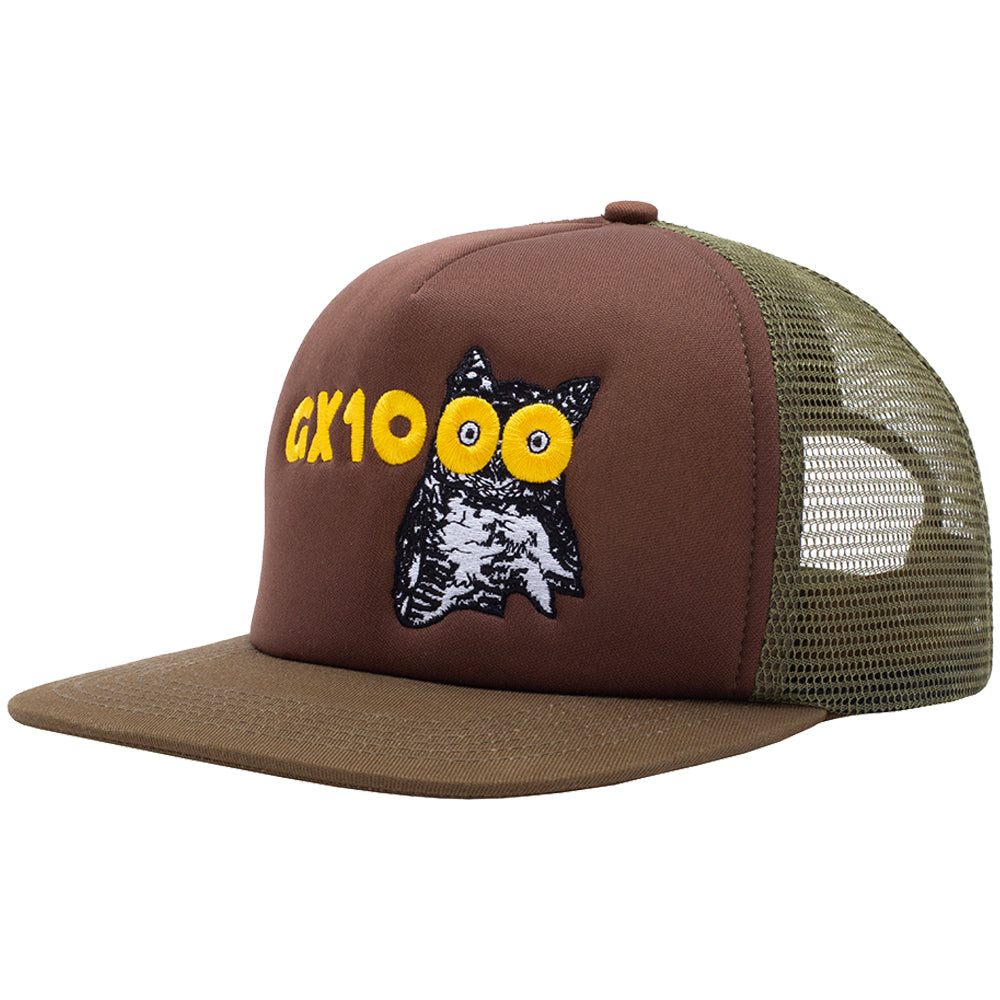 GX1000 Owl Trucker Hat Brown/Green
